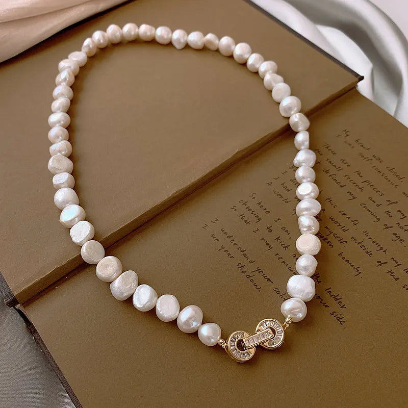 100% Natural Baroque Freshwater Pearl 14K Gold Filled Elegant Female Chains Necklace Jewelry For Women Mother's Day Gifts